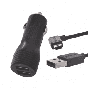 Chargeur a deux ports pour l'auto Mini USB