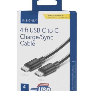 Câble recharge/synchronisation USB C à C de 1,2 m (4 pi) Insignia