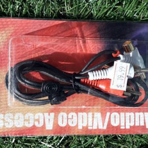 3ft RCA 2x2 Piggy Back Plug (Fiche dos a dos) Plaque or