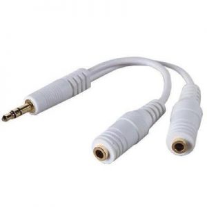 3.5mm stereo partageur de casque d'ecoute avec cable