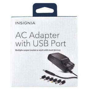 Adaptateur secteur universel d'Insignia avec port USB