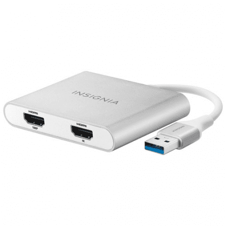 Adaptateur USB 3.0 vers deux ports HDMI 4K d’Insignia