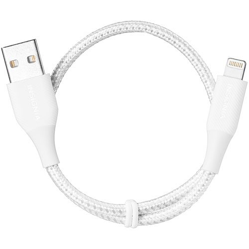 Câble tissé Lightning à USB-A de 0,3 m (1 pi) d'Insignia certifié MFi par Apple – Image 2