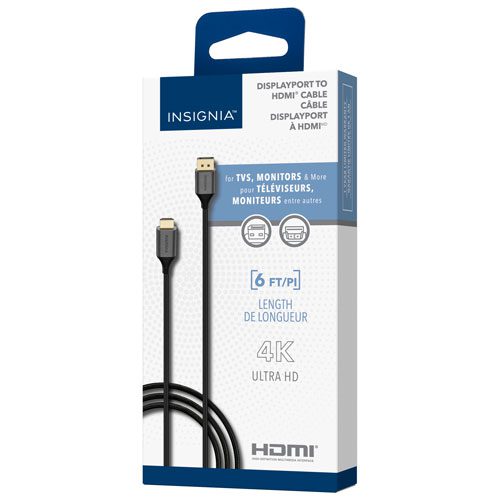 Câble DisplayPort à HDMI UHD 4K de 1,83 m (6 pi) d'Insignia – Image 2