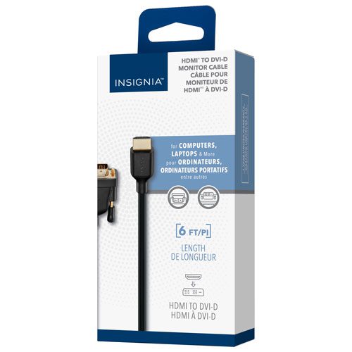 Câble HDMI à DVI de 1,8 m (6 pi) d'Insignia (NS-PCHDDV6-C) – Image 2