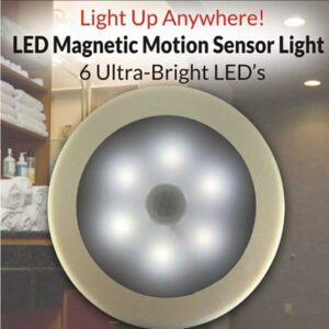 LED Magnetic Motion Sensor Light 6 Ultra Bright LED's