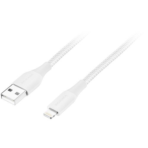 Câble tissé Lightning à USB-A de 1,8 m (6 pi) d'Insignia certifié MFi par Apple - Gris lunaire