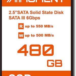 MMOMENT SSD interne MS13 SATA III 2,5" 480 Go jusqu'à 550 Mo/s