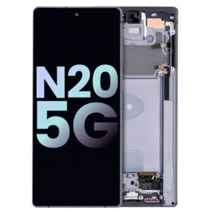 OLED ASSEMBLY WITH FRAME COMPATIBLE FOR SAMSUNG GALAXY NOTE 20 5G (SERVICE PACK) (MYSTIC GRAY)