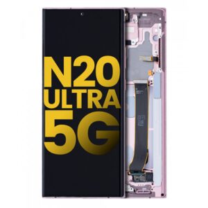 OLED ASSEMBLY WITH FRAME COMPATIBLE FOR SAMSUNG GALAXY NOTE 20 ULTRA 5G (REFURBISHED) (MYSTIC BRONZE)