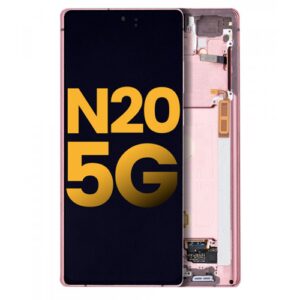 OLED ASSEMBLY WITH FRAME COMPATIBLE FOR SAMSUNG GALAXY NOTE 20 5G (REFURBISHED) (MYSTIC BRONZE)