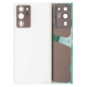 BACK COVER GLASS WITH CAMERA LENS COMPATIBLE FOR SAMSUNG GALAXY NOTE 20 ULTRA (NO LOGO) (AFTERMARKET PLUS) (MYSTIC WHITE)