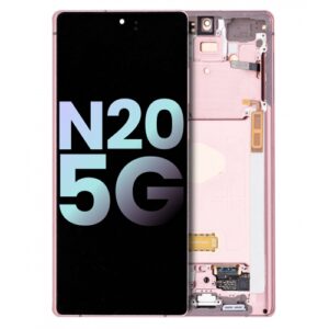 OLED ASSEMBLY WITH FRAME COMPATIBLE FOR SAMSUNG GALAXY NOTE 20 5G (SERVICE PACK) (MYSTIC BRONZE)