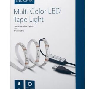 Bande Lumineuse Multicolore RVB DEL De 4 Pi À Intensité Réglable D’Insignia