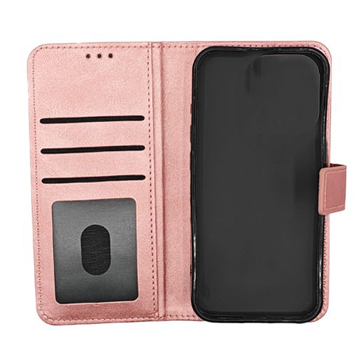 PU Leather Wallet Case for Apple iPhone 14 Pro Max – Rose Golden – Image 2