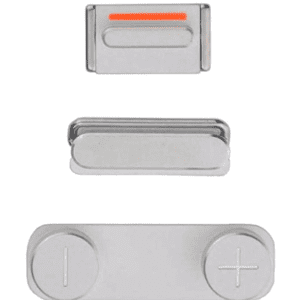 Hard Buttons Set (Power / Volume / Vibrator) Compatible For iPhone 5S / SE (2016) (Silver + pink)