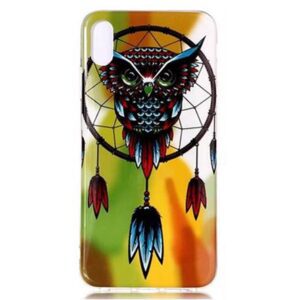 Owl Wind Chimes Noctilucent Soft TPU Back Cover for iPhone X / Xs *k